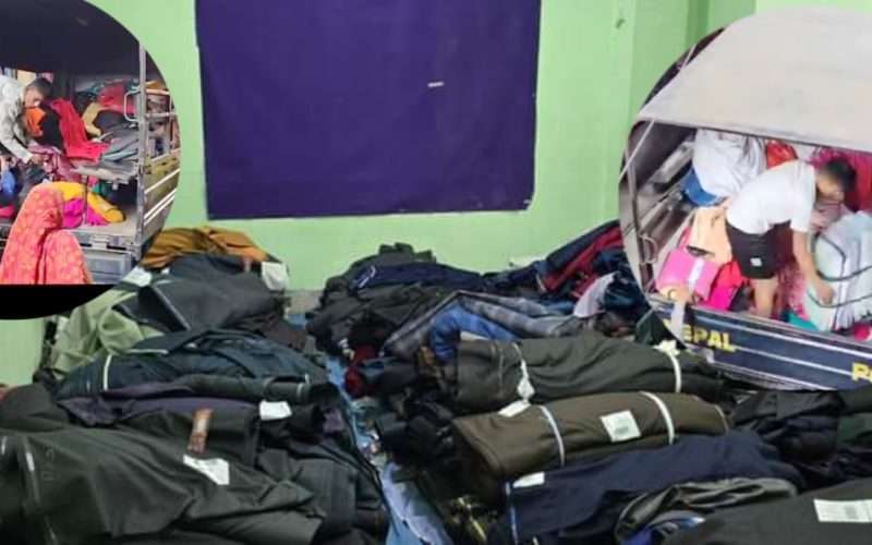 बिरगंजको पम्पम बिल्डिङमा प्रहरीको छापा, करोडौंको कपडा बरामद