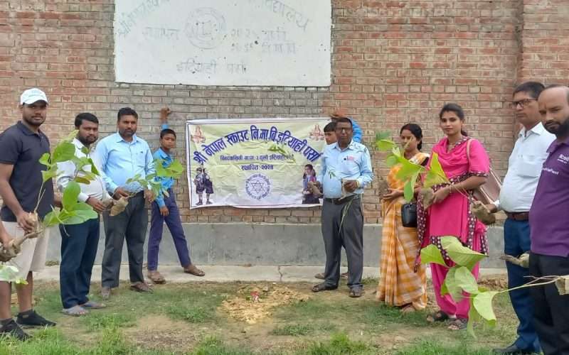 नेपाल युवा परिषद्द्धारा श्री नेपाल स्काउट निमावि ईटियाहीमा बृक्षारोपण सम्पन्न
